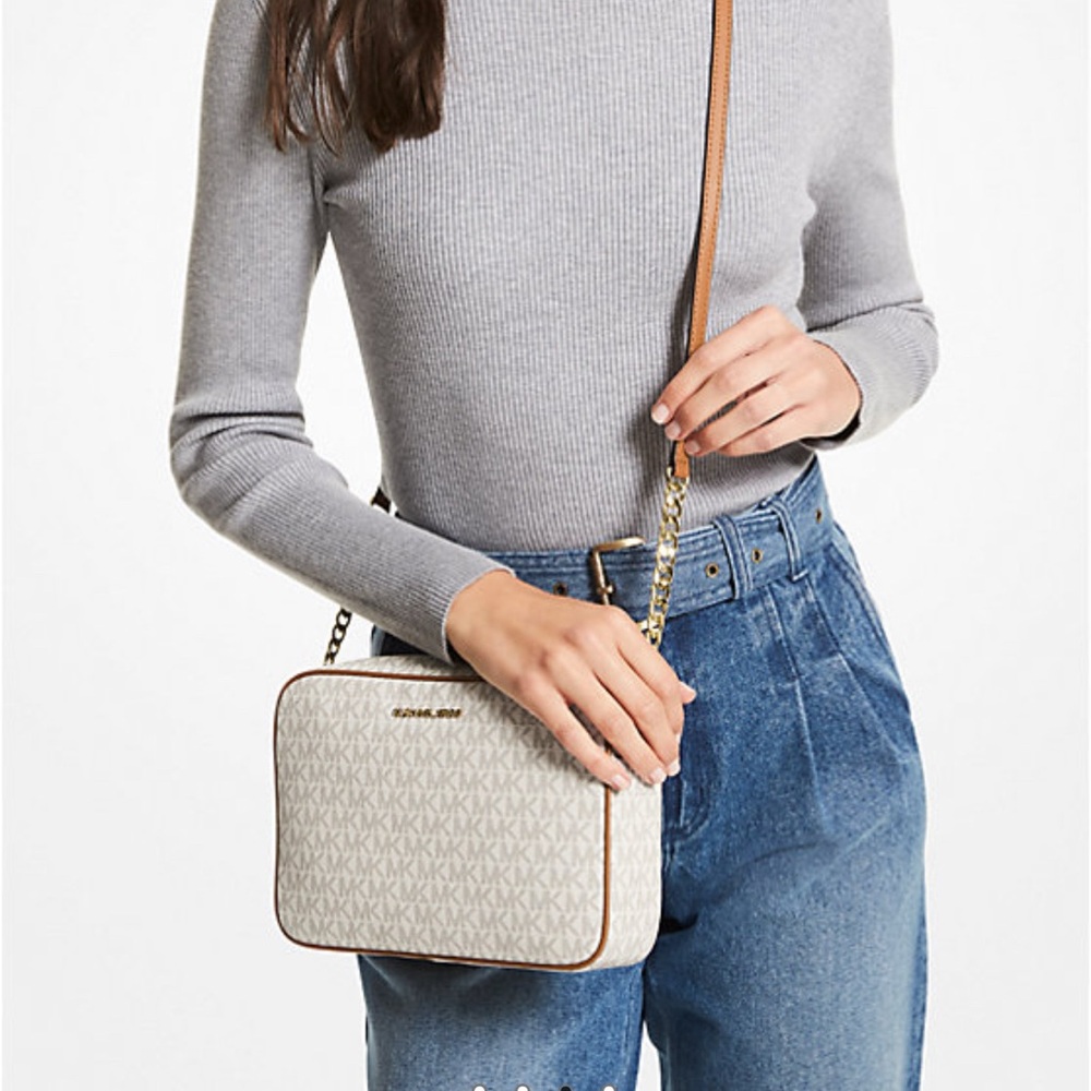 NWOT Michael Kors Jet Set Large Printed Logo Crossbody Bag